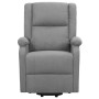 Sillón de masaje elevable tela gris claro