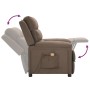 Sillón de masaje reclinable de tela gris taupé