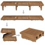 Tumbona plegable de madera maciza de acacia