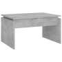 Mesa de centro madera contrachapada gris hormigón 68x50x38 cm
