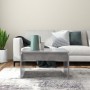 Mesa de centro madera contrachapada gris hormigón 68x50x38 cm
