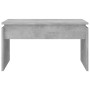 Mesa de centro madera contrachapada gris hormigón 68x50x38 cm