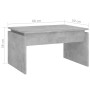 Mesa de centro madera contrachapada gris hormigón 68x50x38 cm