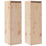 Armario de pared 2 unidades madera maciza de pino 30x30x100 cm