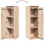 Armario de pared 2 unidades madera maciza de pino 30x30x100 cm