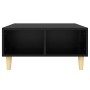 Mesa de centro madera contrachapada negro 60x60x30 cm