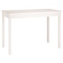 Mesa de comedor madera maciza de pino blanca 110x55x75 cm