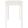 Mesa de comedor madera maciza de pino blanca 110x55x75 cm