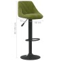 Taburete de cocina de terciopelo verde claro