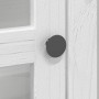 Armario con puertas de vidrio BODO madera de pino blanco marrón