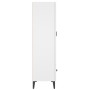 Aparador de madera contrachapada blanco 70x31x115 cm