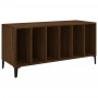 Mueble discos madera contrachapada roble marrón 100x38x48 cm