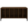 Mueble discos madera contrachapada roble marrón 100x38x48 cm