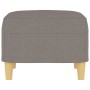 Reposapiés de tela gris taupe 60x50x41 cm