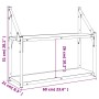 Estantería de pared madera ingeniería roble Sonoma 60x21x51 cm
