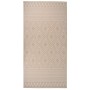 Alfombra de exterior de tejido plano rayas marrones 100x200 cm