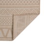 Alfombra de exterior de tejido plano rayas marrones 100x200 cm
