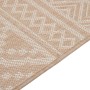 Alfombra de exterior de tejido plano rayas marrones 100x200 cm