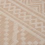 Alfombra de exterior de tejido plano rayas marrones 100x200 cm