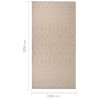 Alfombra de exterior de tejido plano rayas marrones 100x200 cm
