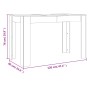 Mesa de comedor madera de ingeniería roble ahumado 120x60x76 cm