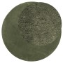Alfombra pelo corto suave lavable HUARTE verde bosque Ø 80 cm
