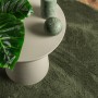 Alfombra pelo corto suave lavable HUARTE verde bosque Ø 80 cm