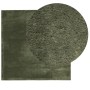 Alfombra pelo corto suave lavable HUARTE verde bosque 200x200cm