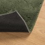 Alfombra pelo corto suave lavable HUARTE verde bosque 200x200cm