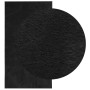 Alfombra de pelo corto suave lavable HUARTE negro 60x110 cm