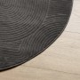 Alfombra de pelo corto look escandinavo IZA antracita Ø 80 cm