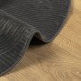 Alfombra de pelo corto look escandinavo IZA antracita Ø 80 cm