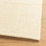 Alfombra de pelo corto suave lavable HUARTE crema 240x240 cm