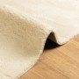 Alfombra de pelo corto suave lavable HUARTE crema 240x240 cm