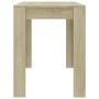 Mesa de comedor de aglomerado color roble Sonoma 120x60x76 cm