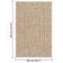 Alfombra ZIZUR apariencia de yute interior exterior 240x340 cm