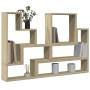 Estantería de pared madera ingeniería roble Sonoma 96x12x64 cm