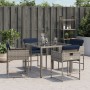 Sillones de jardín con cojines 4 uds ratán sintético gris