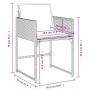 Sillones de jardín con cojines 4 uds ratán sintético gris