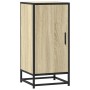 Aparador madera ingeniería y metal roble Sonoma 35,5x35x76 cm
