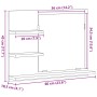 Espejo mueble de cuarto de baño madera envejecida 60x10,5x45 cm