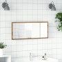 Espejo de baño LED madera ingeniería roble artisan 100x8,5x37cm