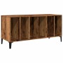 Mueble para discos madera de ingeniería envejecida 100x38x48 cm