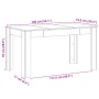 Mesa de comedor madera ingeniería envejecida 140x74,5x76 cm