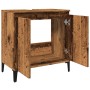 Mueble de lavabo madera de ingeniería envejecida 58x33x60 cm