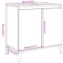 Mueble de lavabo madera de ingeniería envejecida 58x33x60 cm