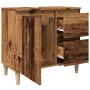 Armario de lavabo baño madera ingeniería envejecida 65x33x60 cm