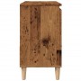 Armario de lavabo baño madera ingeniería envejecida 65x33x60 cm