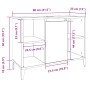 Mueble de lavabo madera ingeniería roble artisan 80x33x60 cm