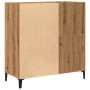 Mueble para discos madera ingeniería roble artisan 84,5x38x89cm